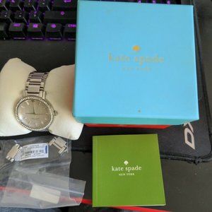 Women's Kate Spade Watch Silver Live Colorfully Water Resistant Must See Nice